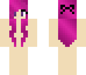 purple hair with bow hair base