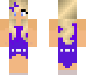purple dressed girl
