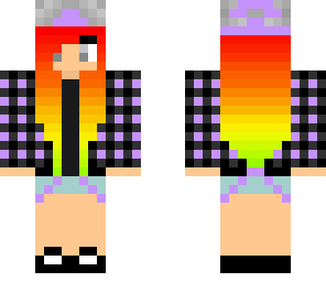 rainbow hair purple and blue top