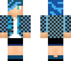 girl wih blue stuff