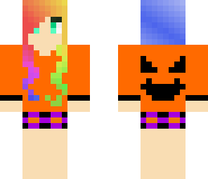 rainbow girl halloween skin