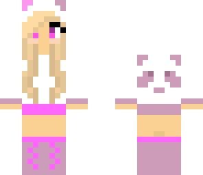 pink and purple panda - girl