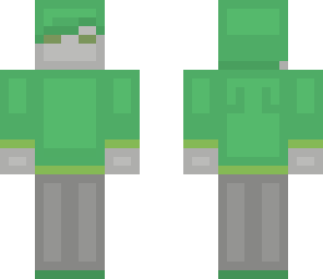 green and gray man