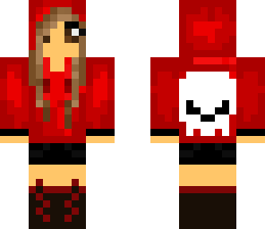 red girl with boots