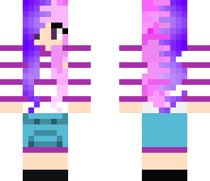 purple haired girl