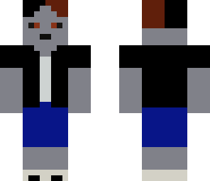 robot silver with shorts