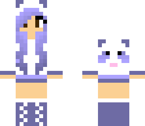 cute purple panda girl