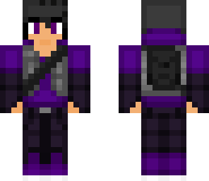 blck hair purple parkour