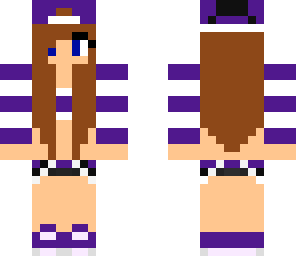 cute girl with purple hat