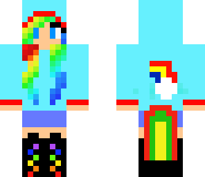 edit of rainboe dash girl