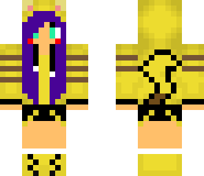 purple hair pika girl