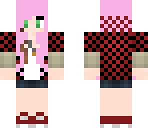 bajan canadian girl with pink hair and green eyes