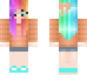 rainbow haired girl