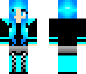 blue haired girl