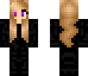 awesome gurl with enderaman costume