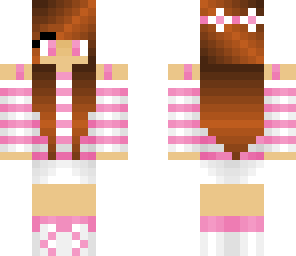 - pink flower brunette girl -