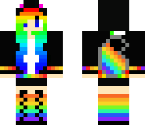 rainbow wolf girl