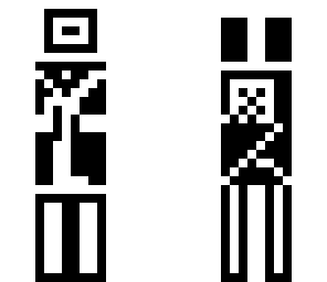 black and white