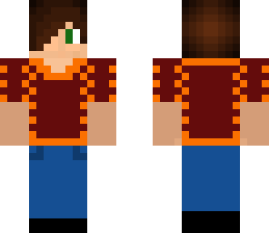 simon's orange and red shirt