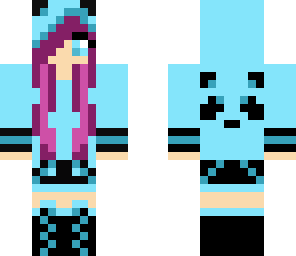 purple n blue panda