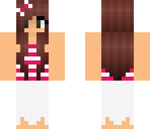 pink striped girl