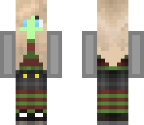 zombie girl  with metal arms