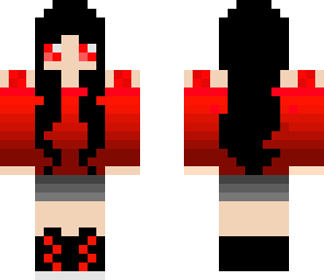 red gurl with headphones