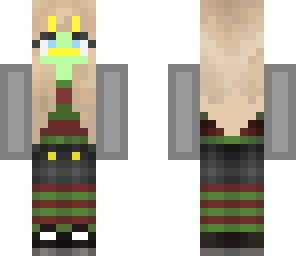 zombie girl  with metal arms and mask