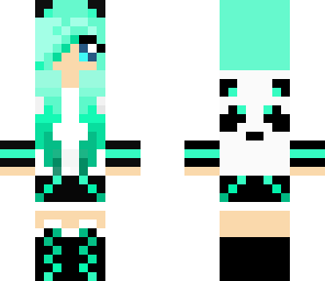 green panda girl