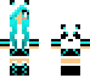blue panda girl