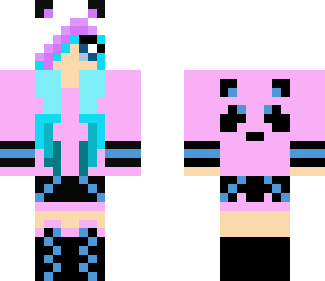 blue panda girl