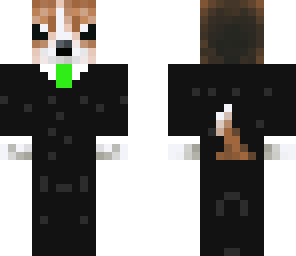 beagle in a black suit