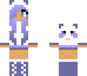 cute purple panda girl