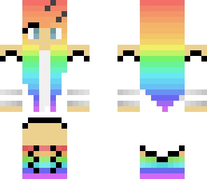 rainbow fluffy girl