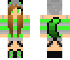 green cat girl