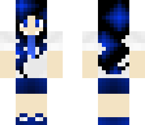 blue galaxy school girl