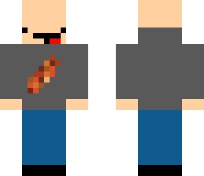 derp guy with a bacon shirt