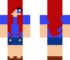 red head blue lover girl