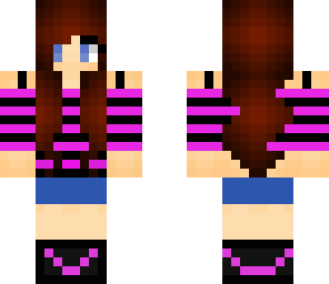 pink striped girl