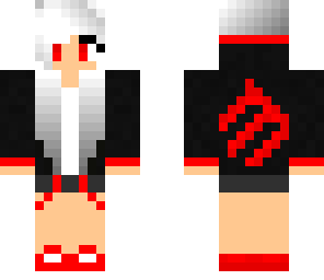 white hair hoodie girl