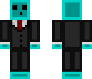 blue slime in a suit