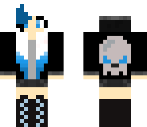 blonde goth blue girl 