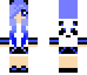 blue panda girl hoodie