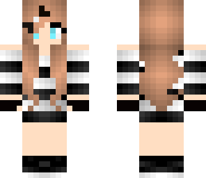 cute black and white striped girl