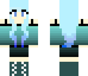 blue haired girl