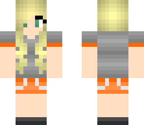 skin with orange and grey