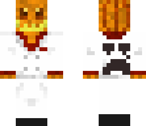 pumpkin head with a sad face on back 