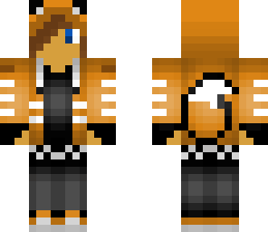 fox skin with hoodie
