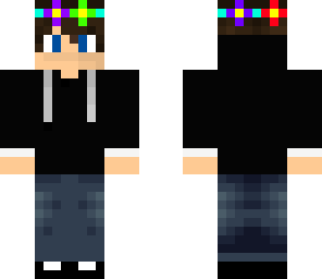 a boy with a flowral crown
