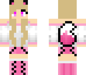 edited pink wolf girl skin
